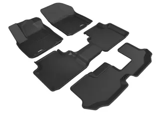 3D MAXpider Kagu 1st / 2nd / 3rd Row Floormats For 18-19 VW Atlas - Black